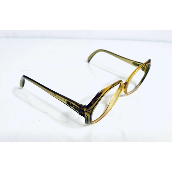 VTG Christian Dior Amber Lucite Oversized Glasses - Picture 4 of 10
